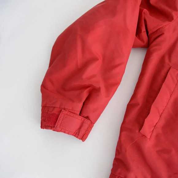 Vintage 90'S Brooks Red With Gray Fleece Liner Bomber Style  Jacket - Picture 11 of 13